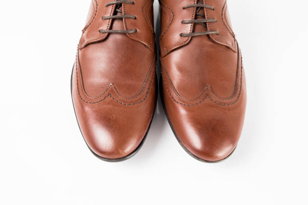istock Male brown leather elegant shoe. 972101698