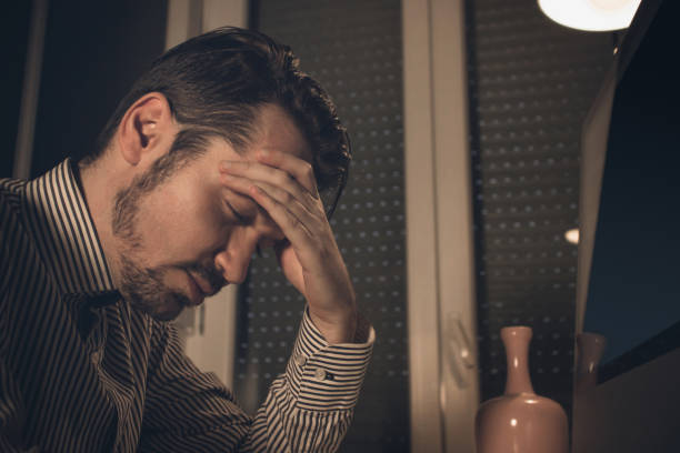 istock Close up of stressed businessman having a headache. 972102144