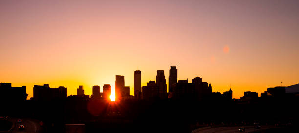 istock Minneapolis skyline at sunset time 972107956