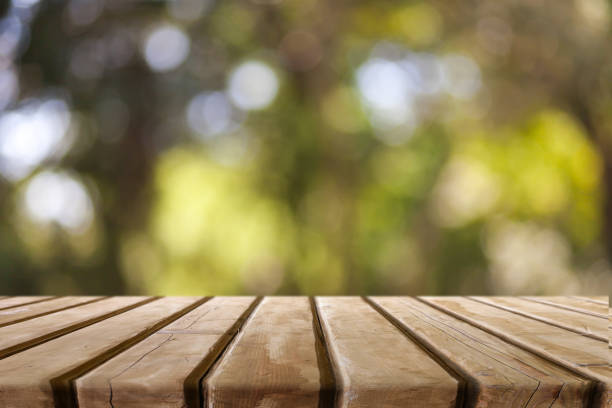 istock Wooden tablet on natural background 972107986