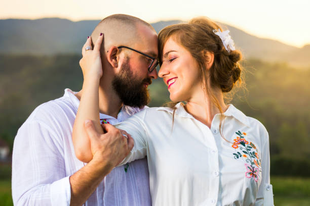 istock Passionate couple looking each other before kiss 972134446