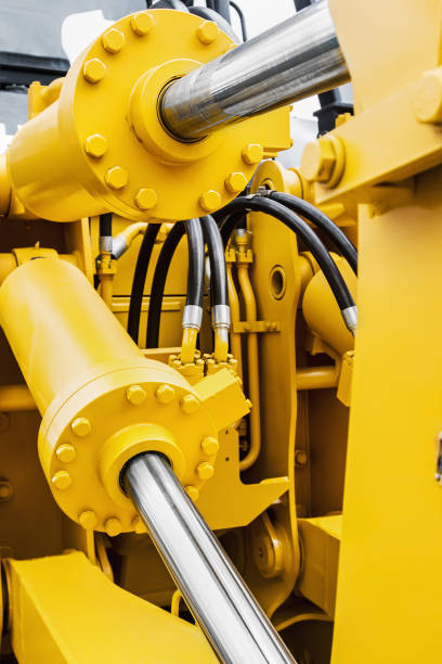istock Hydraulic piston system for tractors, bulldozers, excavators 972134546