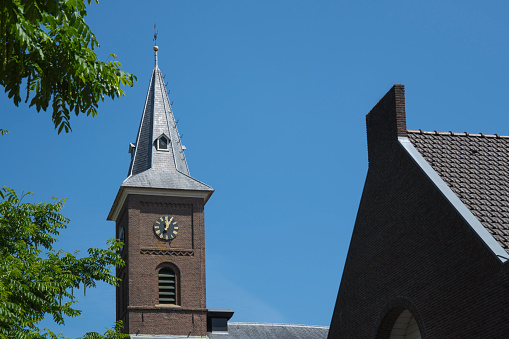 detail of church, Spakenburg, Holland