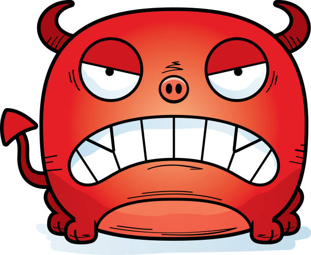 Mad Little Devil Stock Illustration - Download Image Now - Animal