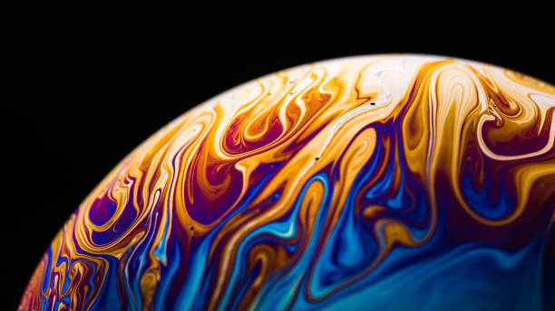 istock Macro shoot of soap bubble colorful 972152078