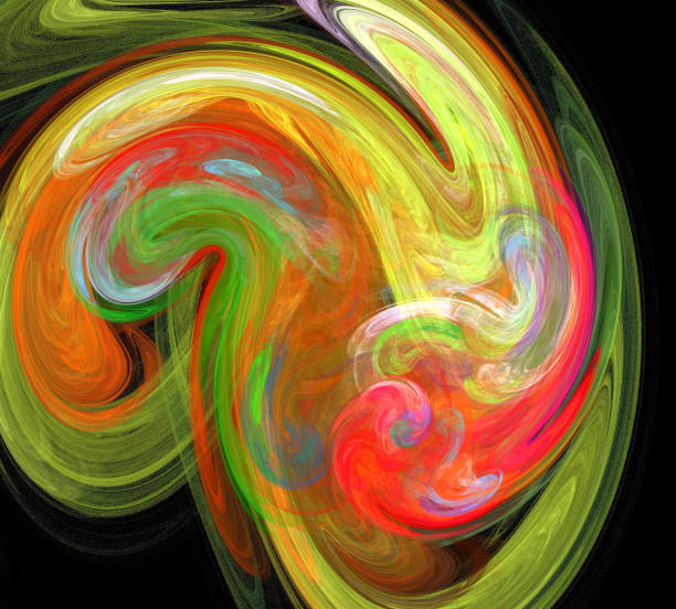 istock image of one Digital Fractal on Black Color 972162178