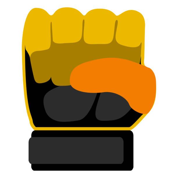 ilustrações de stock, clip art, desenhos animados e ícones de goalkeeper glove icon - soccer glove