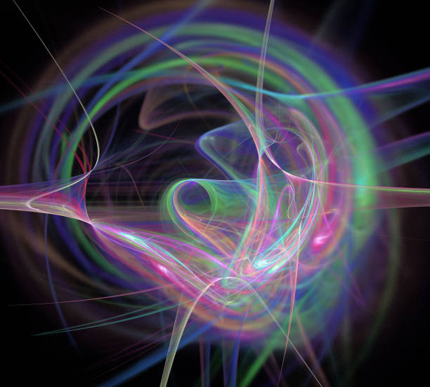 istock image of one Digital Fractal on Black Color 972164890