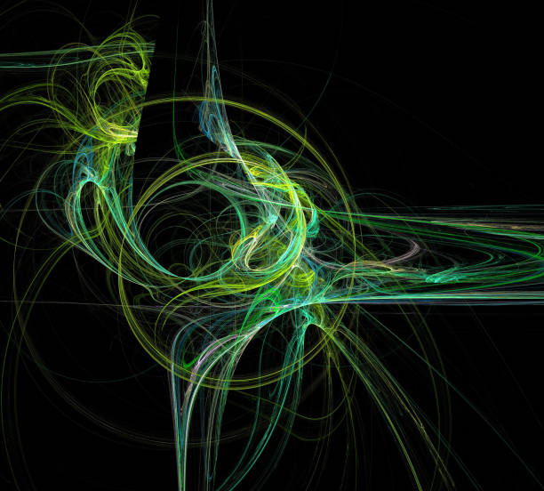 istock image of one Digital Fractal on Black Color 972165138