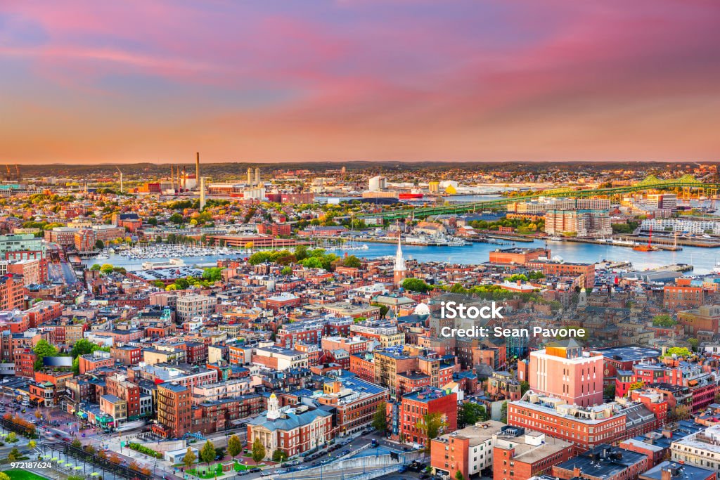 Boston, Massachusetts, USANorth End Boston, Massachusetts, USA cityscape over North End. Boston - Massachusetts Stock Photo