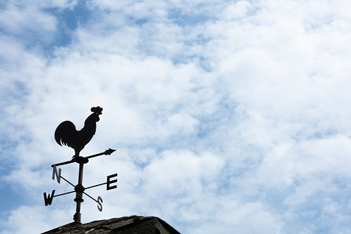 A weather vane, wind vane, or weathercock is an instrument for showing the direction of the wind. It is typically used as an architectural ornament to the highest point of a building.