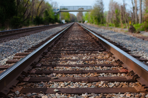 Railroad into the vanishing point.