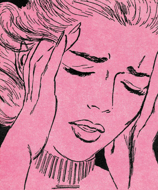ilustrações de stock, clip art, desenhos animados e ícones de chorar mulher - color image colored background close up human face