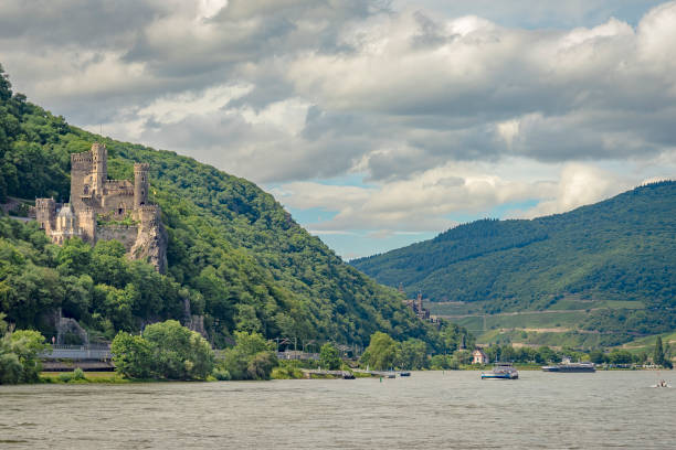 istock Passenger ship on the river Rhine in Hessen, Germany. 972223470