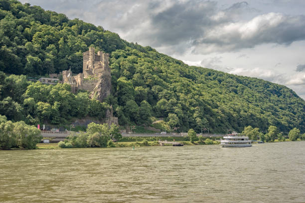 istock Passenger ship on the river Rhine in Hessen, Germany. 972223492