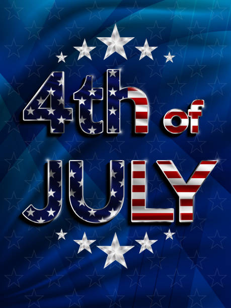 istock 4th of July, american independence day celebration background with silver star. Vector illustration. 972228352