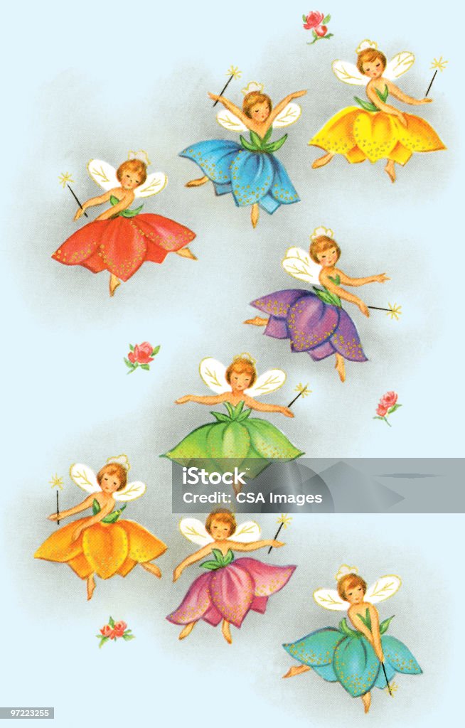 Fairy pattern Fairy stock illustration