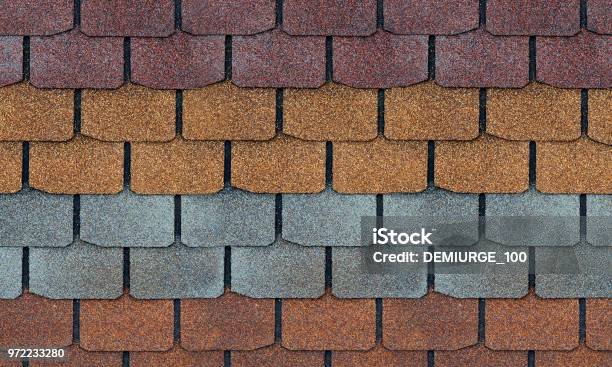 Modern Color Roofing Materialtexture Background Stock Photo - Download Image Now - Roof Tile, Rooftop, Asphalt