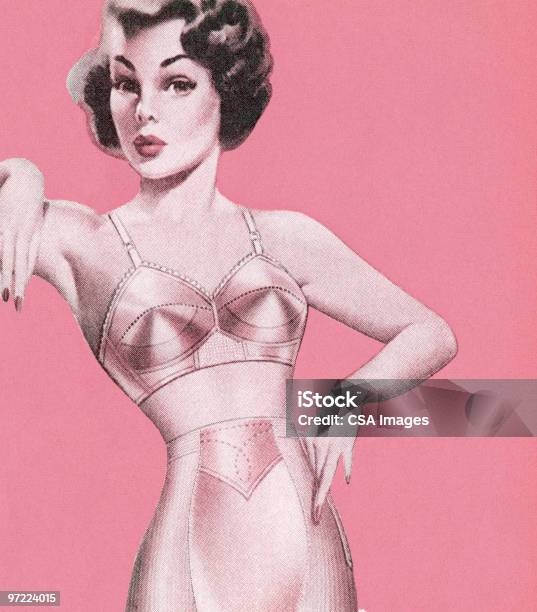 Vetores de Modelo De Lingerie e mais imagens de Fora De Moda - Estilo - Fora De Moda - Estilo, Sutiã, Garota Propaganda