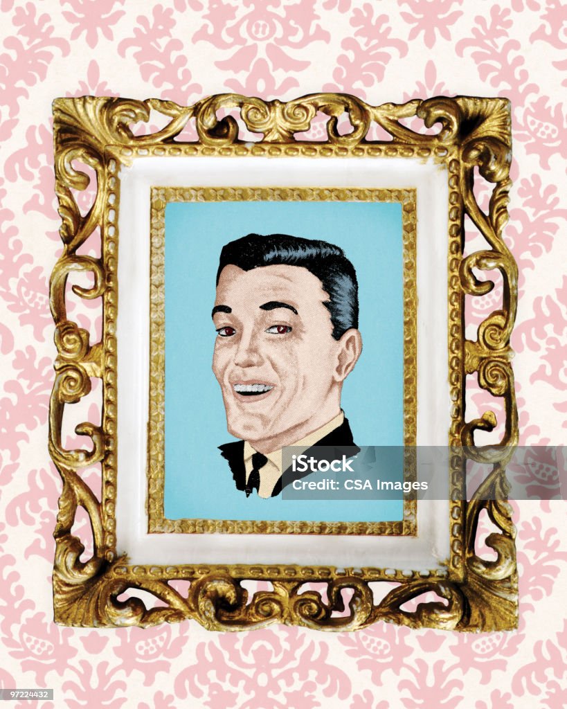 One Man A Frame Man In Frame Stock Illustration - Download Image Now - Picture Frame ...