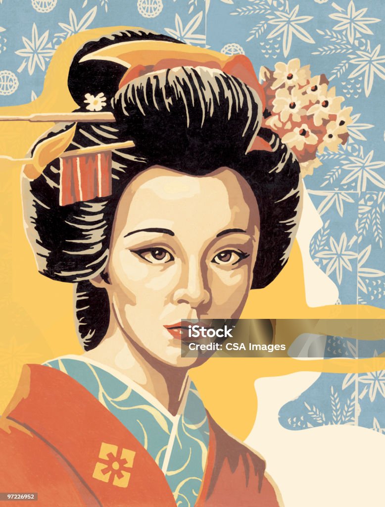 Geisha - Ilustración de stock de 1990-1999 libre de derechos