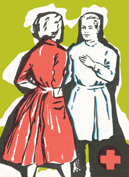 Two Nurses Graphics 150+ Two Nurses Standing Stock Illustrations, Royalty-Free Vector ...