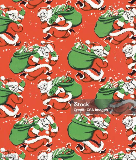 Santa Color Pattern Santa Claus Pattern Stock Illustration - Download Image Now - Christmas ...