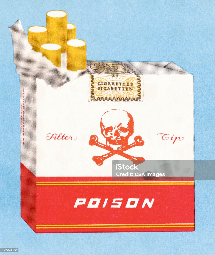 Os cigarros são veneno - Royalty-free Maço de Cigarros Ilustração de stock