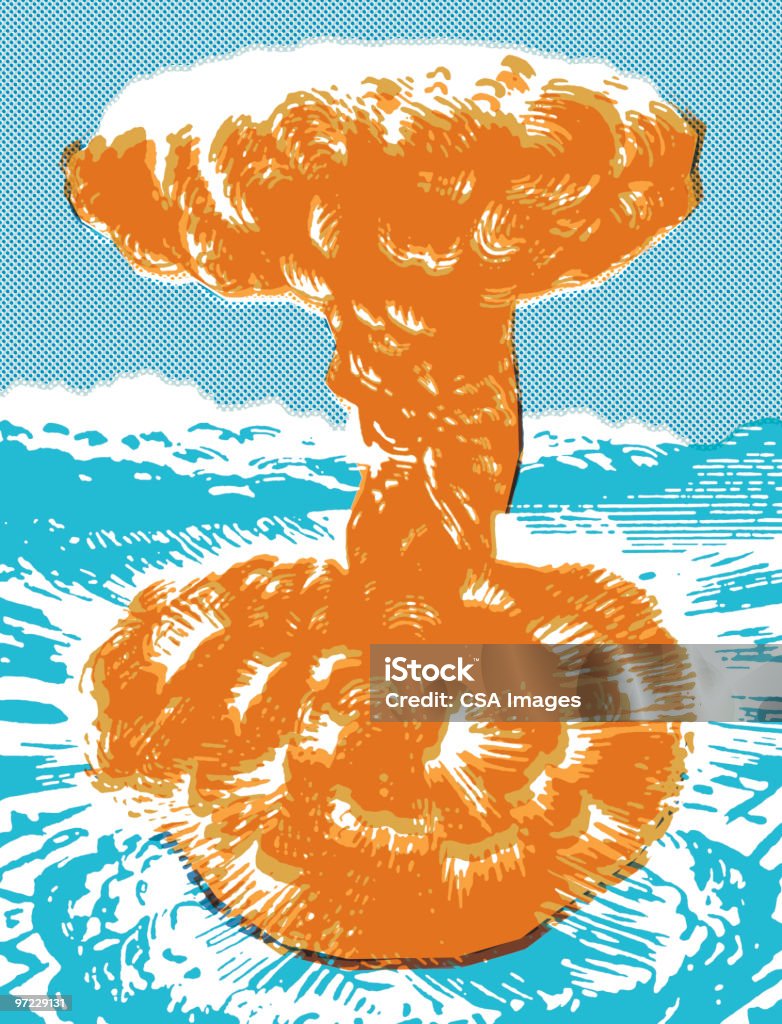 マッシュルームクラウド - 核兵器のロイヤリティフリーストックイラストレーション