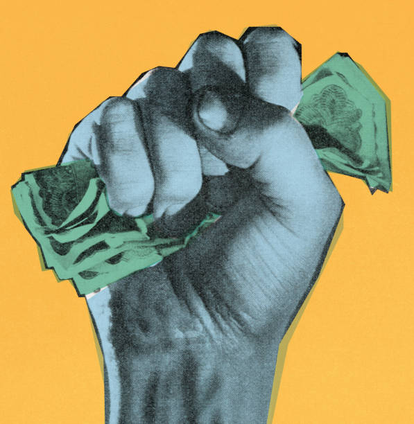 money in fist - 波普藝術 插圖 幅插畫檔、美工圖案、卡通及圖標