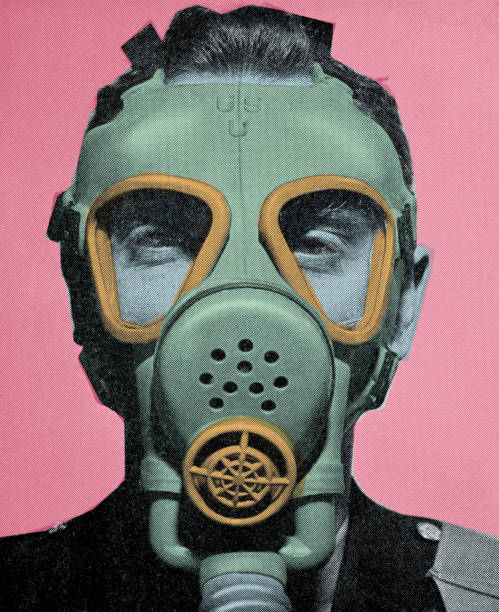 Gas mask Gas mask chemical weapons stock illustrations