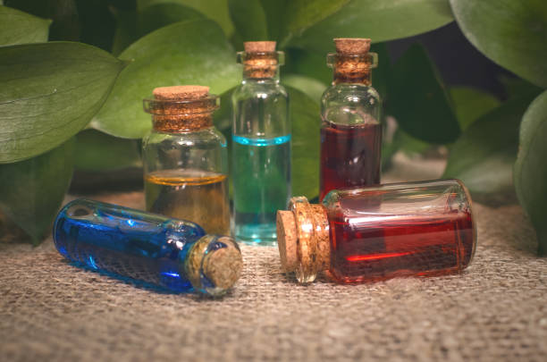 istock Essential oil. Herbal medicine concept. 972315498