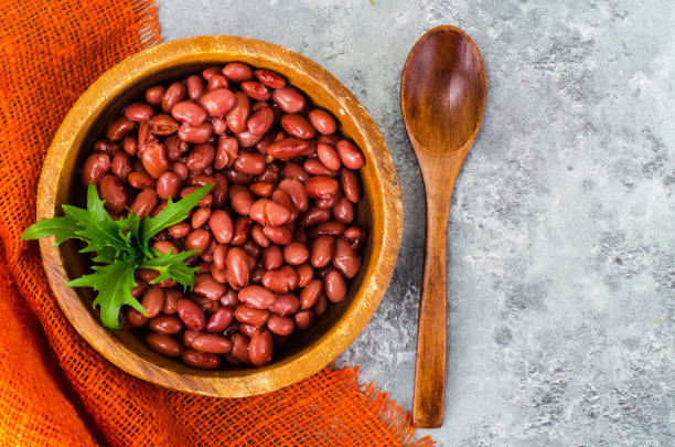 istock Vegetarian menu. Dishes from red beans 972318526