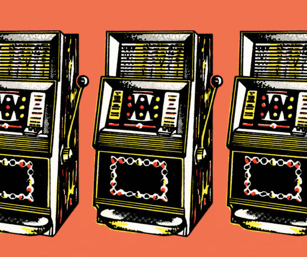 슬롯머신 머신 - slot machine illustrations stock illustrations