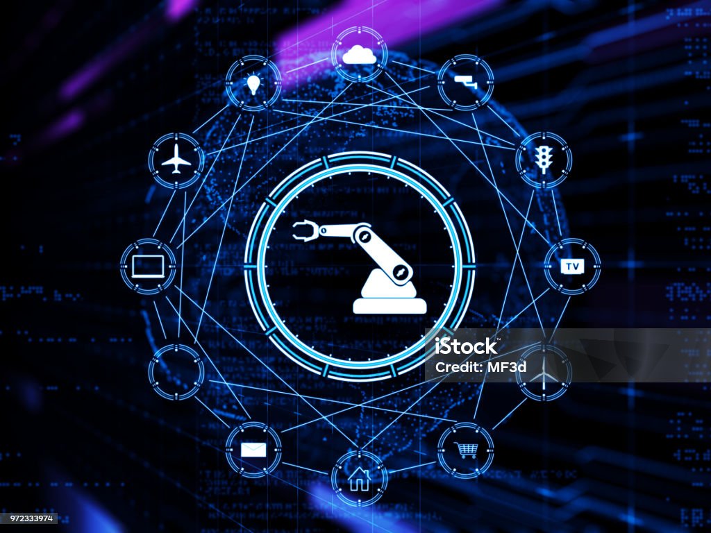 Industry 4.0 digital concept fourth industrial revolution technology concept Industrial Revolution Stock Photo