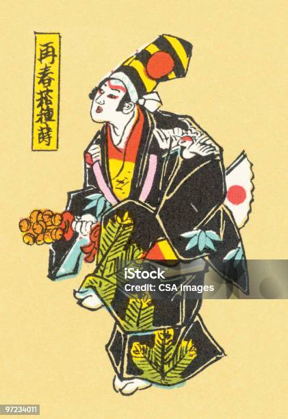 아시아판 노인 1990-1999 년에 대한 스톡 벡터 아트 및 기타 이미지 - 1990-1999 년, Kabuki, 공연