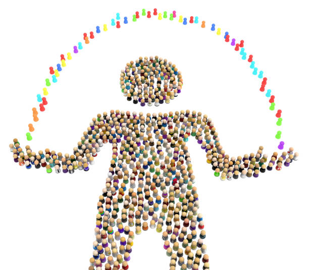 istock Cartoon Crowd Figure, Juggling 972344390
