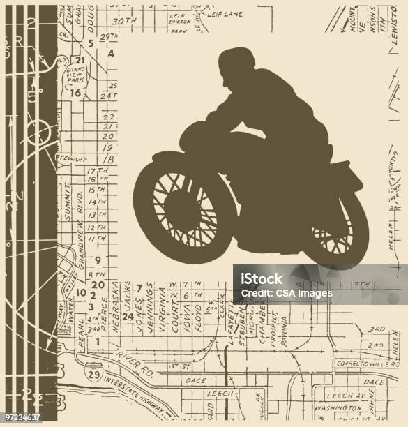 モーターサイクル - オートバイのベクターアート素材や画像を多数ご用意 - オートバイ, 1人, のりものに乗る