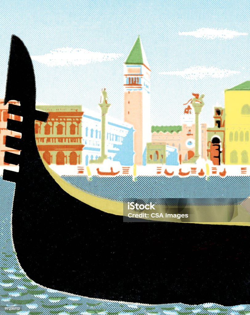 Gondola Italy stock illustration