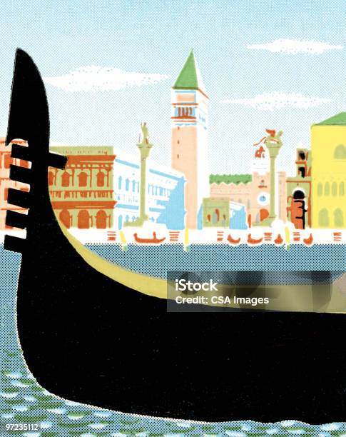 Gondola Stock Illustration - Download Image Now - Italy, Travel Destinations, 1990-1999