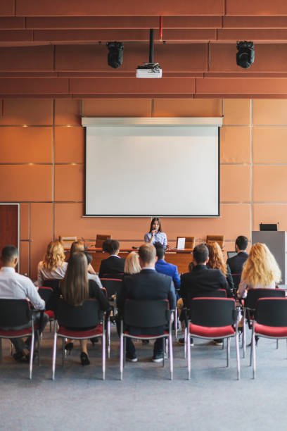 istock Female business presenter 972369792
