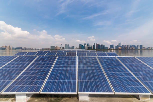 istock Solar and modern city skyline 972374876