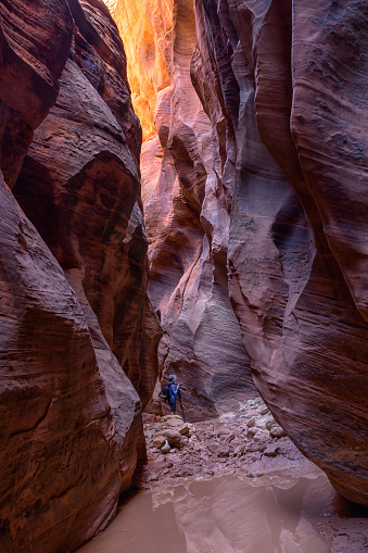 Photographer at  Buckskin Gulch, Utah USA