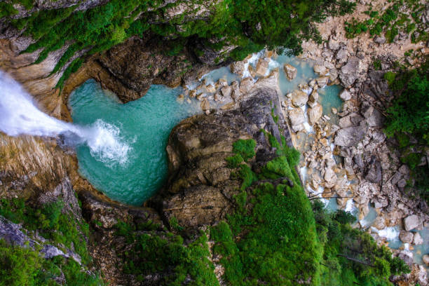 magiczny wodospad - scenics cliff landscape canyon zdjęcia i obrazy z banku zdjęć