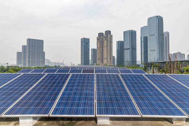 istock Solar and modern city skyline 972400848