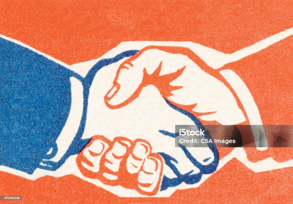 Stringersi la mano - Illustrazione stock royalty-free di Bridging The Gap - Modo di dire inglese