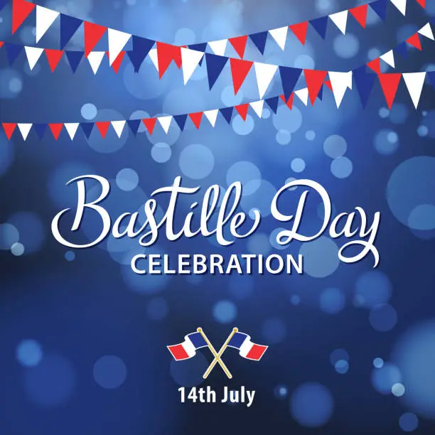 Vector illustration of Bastille Day Celebration