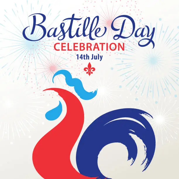 Vector illustration of Bastille Day Celebration