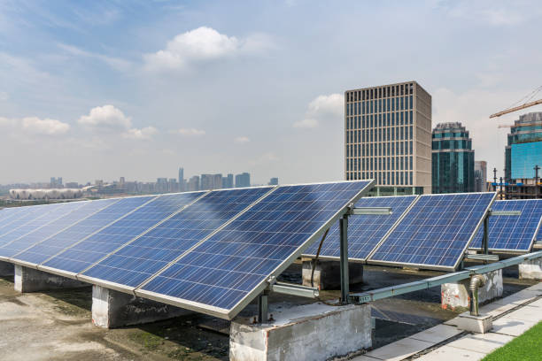 istock Solar and modern city skyline 972415098