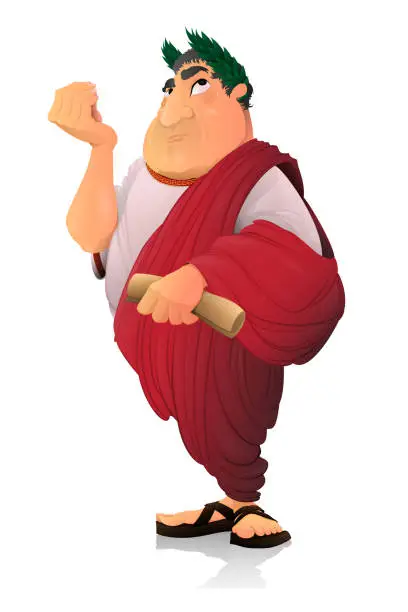 Vector illustration of Caesar, Roman Senator.